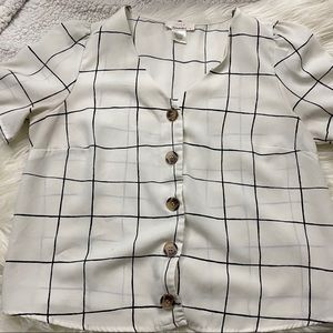 plaid button up short sleeve